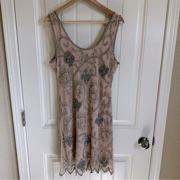 Prelude women’s dress size‎ 10 cream colored sequins - Picture 7 of 10